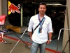 Fernando Zerillo, publisher of Dolce Vita Magazine at the Red Bull garage.