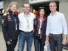 Wendy Durward, director Infiniti Canada; Andreas Sigl, director F1 program Infiniti Global; Tanya Kim, anchor of E-Talk (CTV);  David Coulthard, former F1 driver.