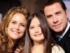 Actors Kelly Preston, Ella Bleu Travolta and John Travolta