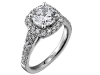 You won’t be the only one dropping to your knees when you pop the question with this halo engagement ring by Scott Kay.