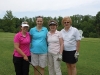 Jennifer McLuskie, Amelia Fratnik, Carrie Andrews and Sue Talsma show some sportsmanship.