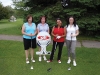 Wendy Humphreys, Sylvia Clements, Asha Singh and Christine Humphreys test their skills on a nine-hole course.
