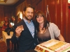 Jason Priestley with Sweet Leaf Bath Co. representative. 