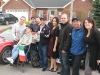 Gary McGillivray and the rest of the Italian Car Day committee join supporters, event sponsors and a Safehaven resident.