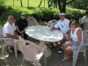 Golf participants take a break from the tournament with Dominic Meffe, president of Monte Carlo Inns, and Carmela Meffe.