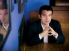 Rick Mercer, host of Rick Mercer Report, sits in a booth at Allen’s in Toronto.  The political satirist is celebrating his 20th year on television this fall. 