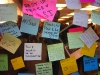 Loyal fans of Steve Jobs post goodbye messages on Apple's storefront at Toronto Eaton Centre days after his death.