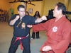 Shiroma demonstrates his ancient martial art with Northern Karate instructor Cos Vona. 