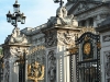 The gilded façade of Buckingham Palace.