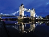 The Tower Bridge gleams  with the romance of a fairy tale.