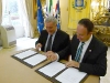 Vaughan Mayor Maurizio Bevilacqua and President of the province of Milan Guido Podestà sign a Memorandum of Understanding.