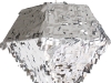Perfect for outdoor weddings, Confetti System’s unique Crystal Pinatas shine like stars under a delicate white tent. This innovative creation is available in  a variety of custom colours, and is  pre-filled with handmade confetti.
