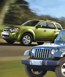 Ford Escape Hybrid, Jeep Wrangler