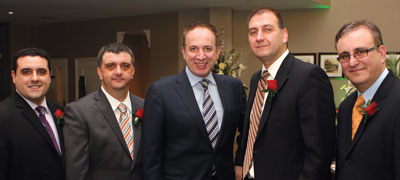 Donny Amaral, Mark Romani, Mayor Maurizio Bevilacqua, Robert Pittiglio, Mario Sgro